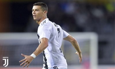 Esultanza di Ronaldo sopo la doppietta in Empoli-Juventus 2018-2019